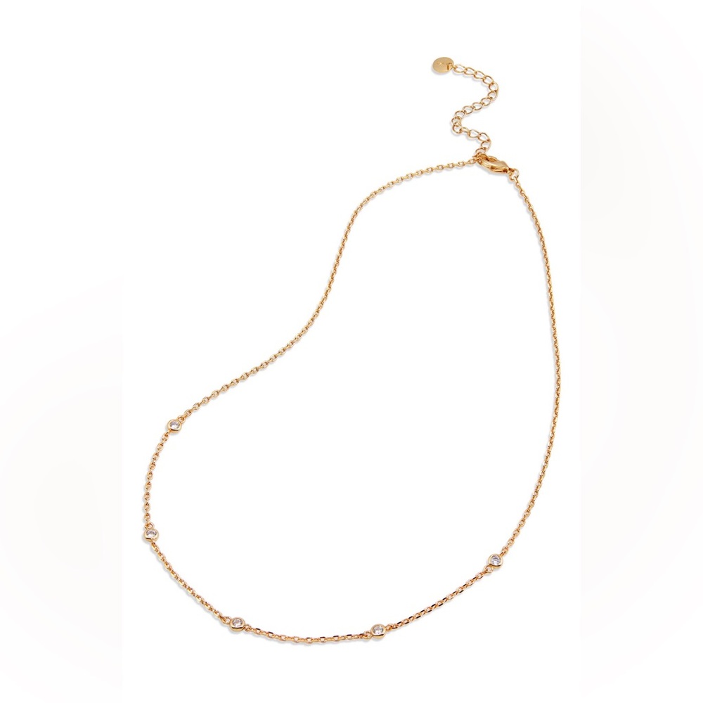 SAVVY CIE JEWELS CZ Station Choker Necklace